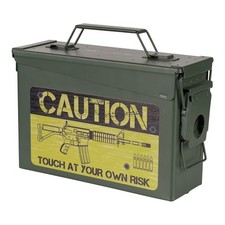 FOSCO INDUSTRIES AMMO BOX Cal.30mm CASSA MILITARE Caution Risk 465305 softair