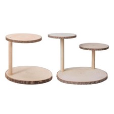 Alzata per torta in legno Portavaso per fiori Piatto da frutta Portafrutta