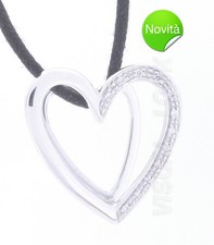 COMETE GIOIELLI COLLANA CUORE ORO BIANCO GLB 332
