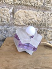 Lampada da tavolo Poliarte design Albano Poli anni 60 vetro massiccio midcentury