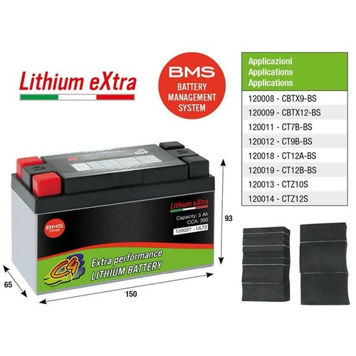 Batteria litio ult2 per - c4,