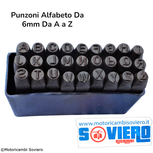 Attrezzo punzoni alfabeto - alfabeto, da