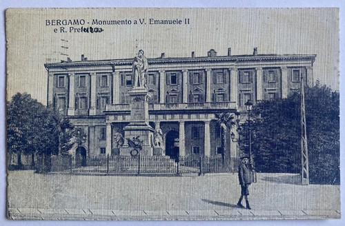 Cartolina bergamo monumento - ,