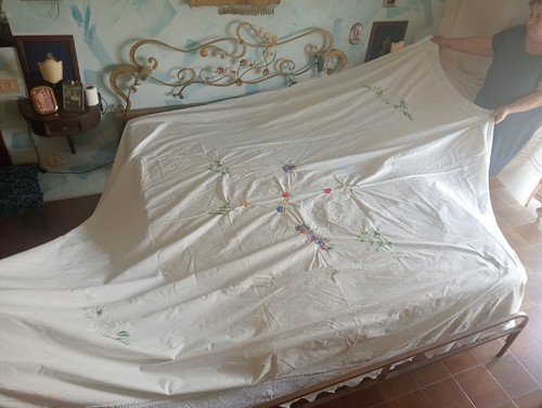 Coperta matrimoniale ricamata - matrimoniale,