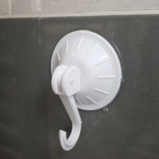 CON VENTOSA GANCIO APPENDI ASCIUGAMANI STROFINACCI PLASTICA CUCINA kf