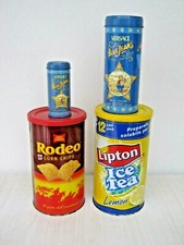 SCATOLA LATTA VECCHIE SCATOLE DI  LATTA VERSACE RODEO LIPTON BARATTOLI VINTAGE