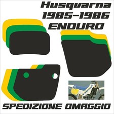 HUSQVARNA enduro1985-1986 125- 250-500 KIT adesivi portanumeri in kristal