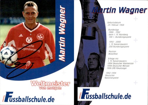 Martin wagner autogrammkarte - martin,