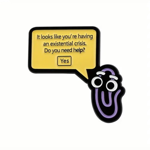 Spilla smaltata clippy - smaltata,