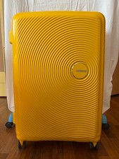 Valigia American Tourister gialla rigida grande 4 ruote