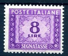 ITALIA 1947 - SEGNATASSE 8 Lire RUOTA NUOVO ** MNH