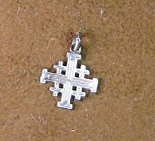 Piccola CROCE di GERUSALEMME  Ciondolo  argento 925