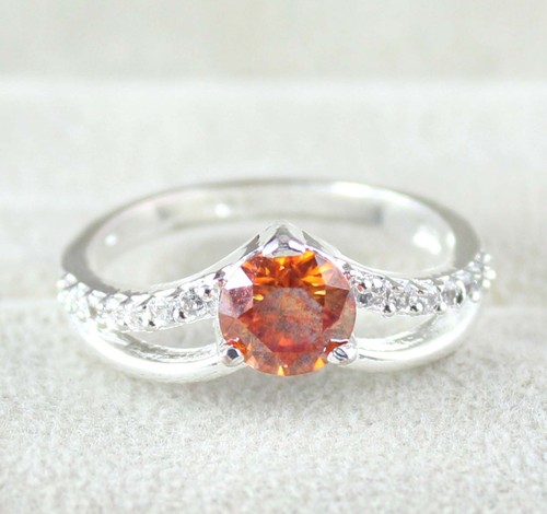 Arancione diamante solitario - diamante,