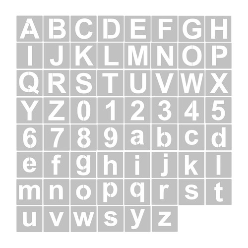 Stencil forma di - a, lettere
