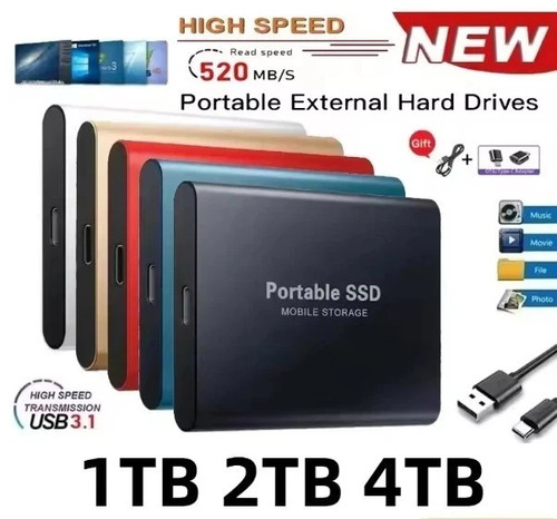 Ssd esterno portatile usb 2 - portatile, 3.2