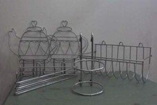 Porta rotolo appendi presine mensola in acciaio accessori cucina