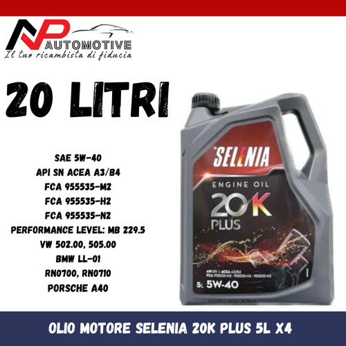 20l litri olio motore selenia - 20l,