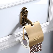 Antico Alluminio Carta Igienica Portarotolo / Velina Rotolo Supporto Per Bagno