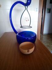 Oggetto d' arredo in vetro blu