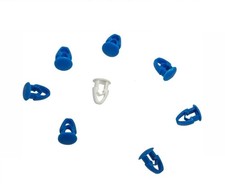 KIT 8 BOTTONI BOTTONCINI PER FISSAGGIO TARGA PORTATARGA BLU BIANCHI PER AUTO 