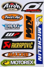 Ktm Pneumatici Michelin Adesivi Foglio Officina Riparazioni akrapovic Motore