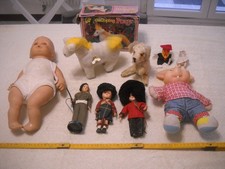 Lotto bambole e pupazzi 9 pezzi Topo Gigio , Migliorati , Pony Ceppiratti ecc.