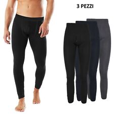 3 Pezzi Calzamaglia Uomo Termica Collant Leggings Sport Neve Lavoro