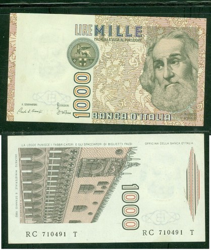 Banconota italiana 1000 lire - italiana,