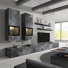 Parete attrezzata moderna ossido 270X176 arredamento soggiorno tv design EMOTION