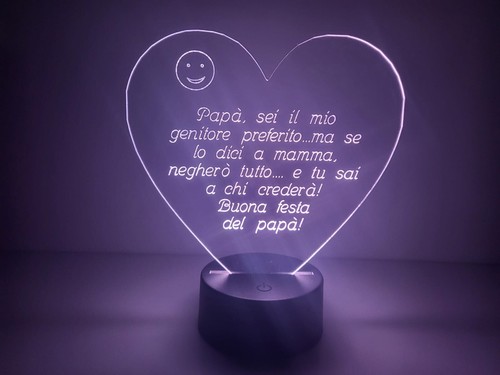 Lampada plexiglass regalo - in,