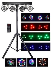 Completo Professionale 4-Par Stage LED Luci DJ Band Sistema DMX e Supporto MU-L31G