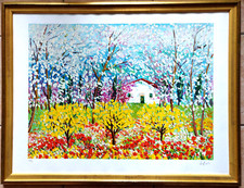 Serigrafia materica numerata firmata Antonio Ialenti in cornice stile M Cascella