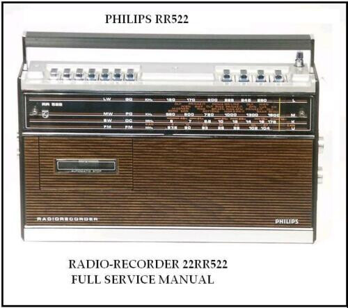Philips 522 rr522 service - philips, rr-522