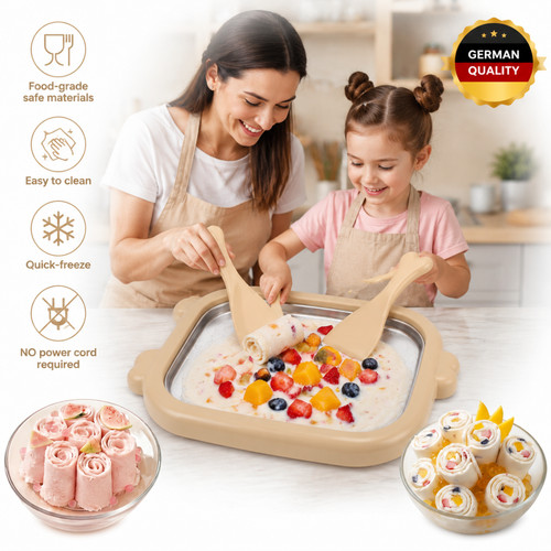 Ice cream rolls maker - ice,
