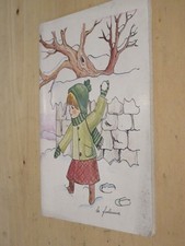 VECCHIO QUADERNO SCOLASTICO di scuola ICCI LA FINLANINA Illustrato Marisa Mosell