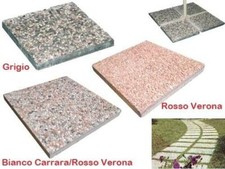 PIASTRA BASE CEMENTO BIANCO/ROSSO OMBRELLONE GIARDINO MATTONELLA CM 40x40H3,7