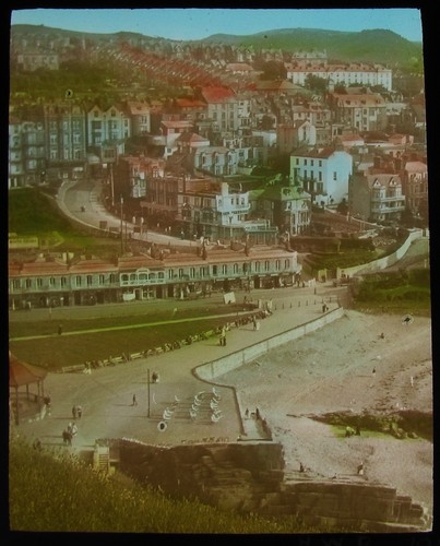 Glass magic lantern slide - glass,