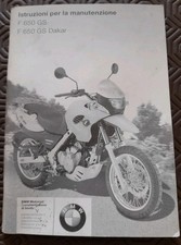 BMW Libretto Istruzioni Per La manutenzione Italiano F 650 GS/Dakar
