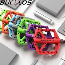 Pedali BUCKLOS mountain bike piattaforma piatta mtb cuscinetto sigillato 9/16" nylon