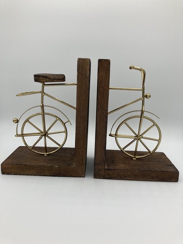 Wood brass bicycle biking - brass,