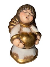 Statuina angelo celeste Thun Bozner vintage da collezione con cuore oro