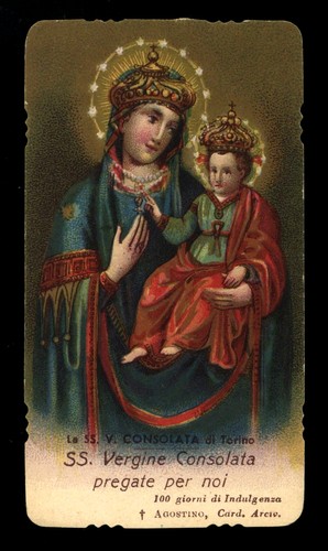 Santino holy card - card, madonna