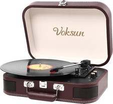 Giradischi Vinile VOKSUN Portatile Vintage Valigia - NO ALIMENTAZIONE - TESTATO