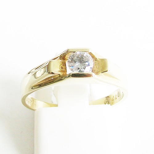 Anello oro 585 brillante - , 0,19