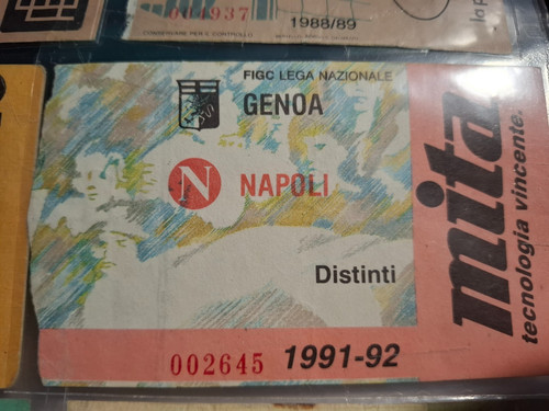 Biglietto ticket calcio napoli - ticket,