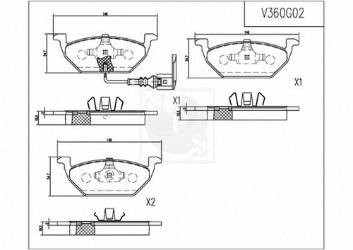 Kit pastiglie freno per audi - pastiglie,