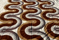 pannello in stoffa tessuto optical originale anni 70 tovaglia copriletto tenda