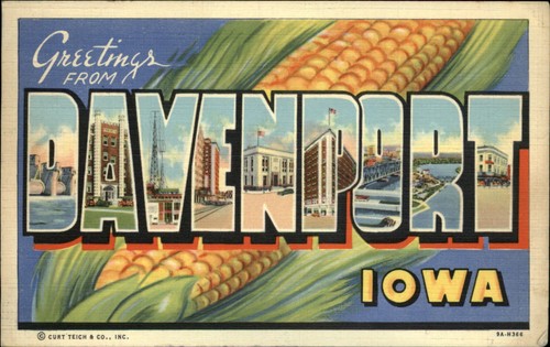 Davenport iowa large letter - davenport,