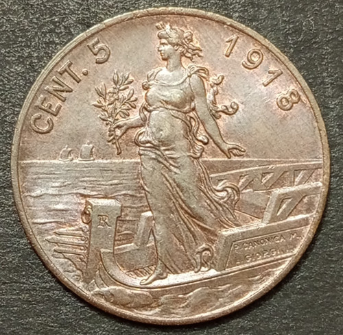 Centesimi lire prora 1918 - 5,