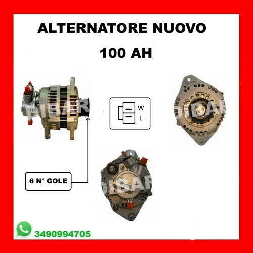 Alternatore nuovo 100ah - nuovo,